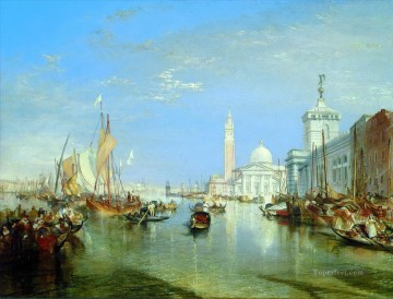 Venecia La Dogana y San Giorgio Maggiore Turner azul Pinturas al óleo